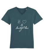 Love Peace & Beautiful Vibes Tricou mânecă scurtă guler V Bărbat Presenter