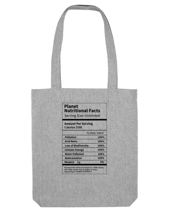 Planet Earth Nutritional Facts Heather Grey