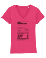 Planet Earth Nutritional Facts Tricou mânecă scurtă guler V Damă Evoker