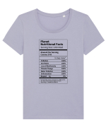 Planet Earth Nutritional Facts Tricou mânecă scurtă guler larg fitted Damă Expresser