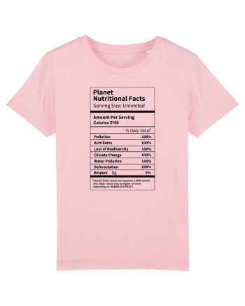 Planet Earth Nutritional Facts Cotton Pink