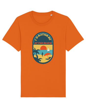 I'd Rather Be At The Beach  Bright Orange
