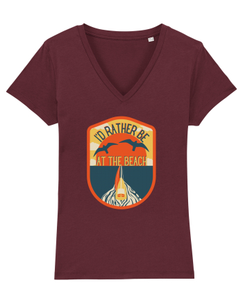 I'd Rather Be At The Beach  Burgundy