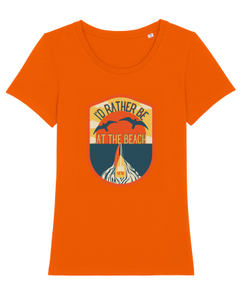 I'd Rather Be At The Beach  Bright Orange