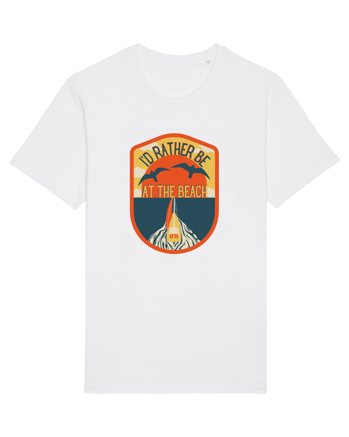 Tricou mânecă scurtă Unisex Rocker White