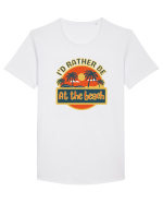 I'd Rather Be At The Beach  Tricou mânecă scurtă guler larg Bărbat Skater