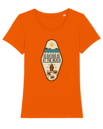 I'd Rather Be At The Beach  Bright Orange