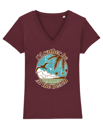 I'd Rather Be At The Beach  Burgundy