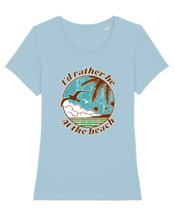 I'd Rather Be At The Beach  Sky Blue