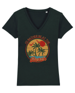 I'd Rather Be At The Beach  Tricou mânecă scurtă guler V Damă Evoker