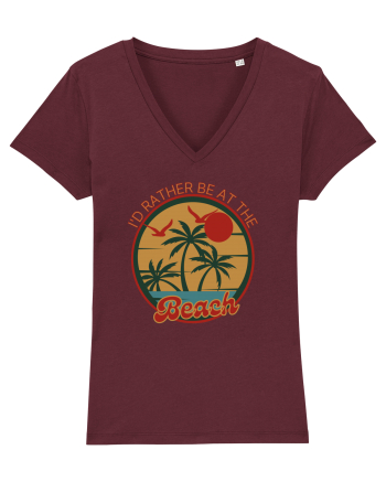 I'd Rather Be At The Beach  Burgundy