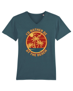I'd Rather Be At The Beach  Tricou mânecă scurtă guler V Bărbat Presenter