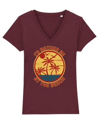 I'd Rather Be At The Beach  Burgundy