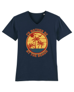 I'd Rather Be At The Beach  Tricou mânecă scurtă guler V Bărbat Presenter