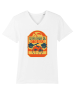 I'd Rather Be At The Beach  Tricou mânecă scurtă guler V Bărbat Presenter