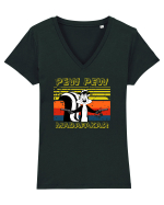 Pew Pew Pepe le Pew Madafakas Tricou mânecă scurtă guler V Damă Evoker