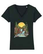 Luna in cascade Tricou mânecă scurtă guler V Damă Evoker