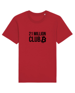 Bitcoin 21 Million Club (negru) Tricou mânecă scurtă Unisex Rocker
