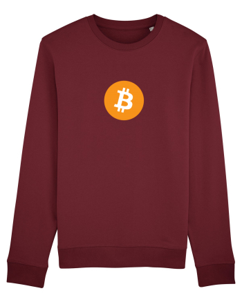 Bitcoin Logo Burgundy