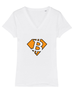 Bitcoin Hero Tricou mânecă scurtă guler V Damă Evoker