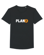 Plan B(itcoin) alb Tricou mânecă scurtă guler larg Bărbat Skater