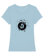 Bitcoin Explosion Tricou mânecă scurtă guler larg fitted Damă Expresser