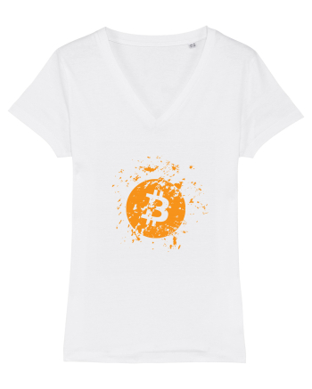 Bitcoin Explosion (orange) White
