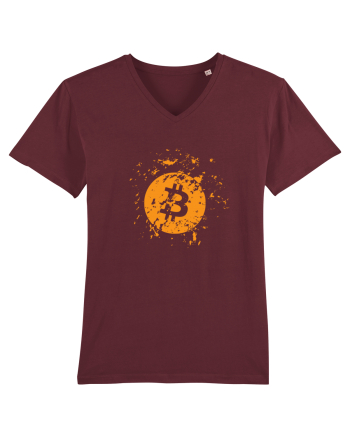 Bitcoin Explosion (orange) Burgundy