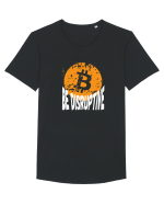 Bitcoin Be Disruptive (alb) Tricou mânecă scurtă guler larg Bărbat Skater