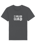 Bitcoin 21 Million Club (alb) Tricou mânecă scurtă Unisex Rocker