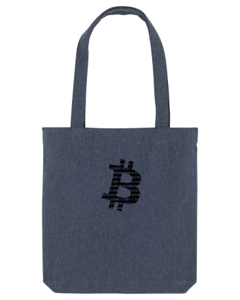 Bitcoin Binary Midnight Blue