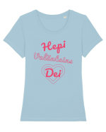 Hepi Valăntains Dei ! Tricou mânecă scurtă guler larg fitted Damă Expresser