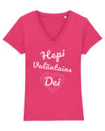 Hepi Valăntains Dei - white Tricou mânecă scurtă guler V Damă Evoker