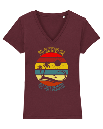 I'd Rather Be At The Beach  Burgundy