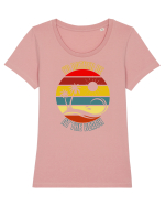 I'd Rather Be At The Beach  Tricou mânecă scurtă guler larg fitted Damă Expresser