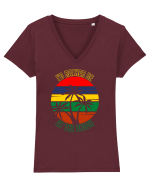 I'd Rather Be At The Beach  Tricou mânecă scurtă guler V Damă Evoker