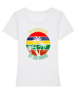 I'd Rather Be At The Beach  Tricou mânecă scurtă guler larg fitted Damă Expresser
