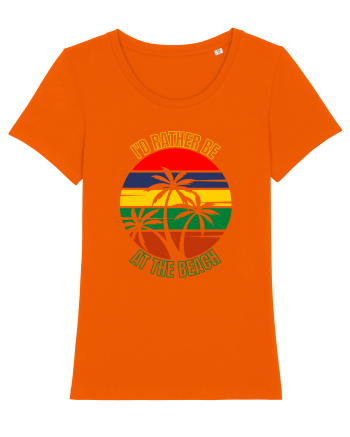 I'd Rather Be At The Beach  Bright Orange