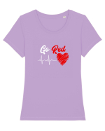 Go Red Tricou mânecă scurtă guler larg fitted Damă Expresser