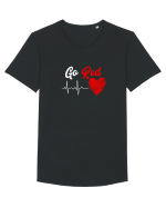 Go Red Tricou mânecă scurtă guler larg Bărbat Skater