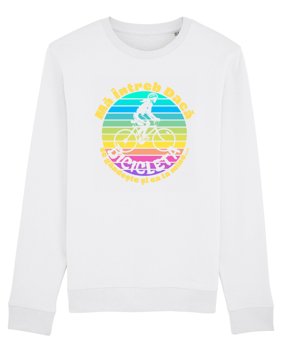 Bluză mânecă lungă Unisex Rise White