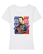 Un pas mare pentru România Tricou mânecă scurtă guler larg fitted Damă Expresser