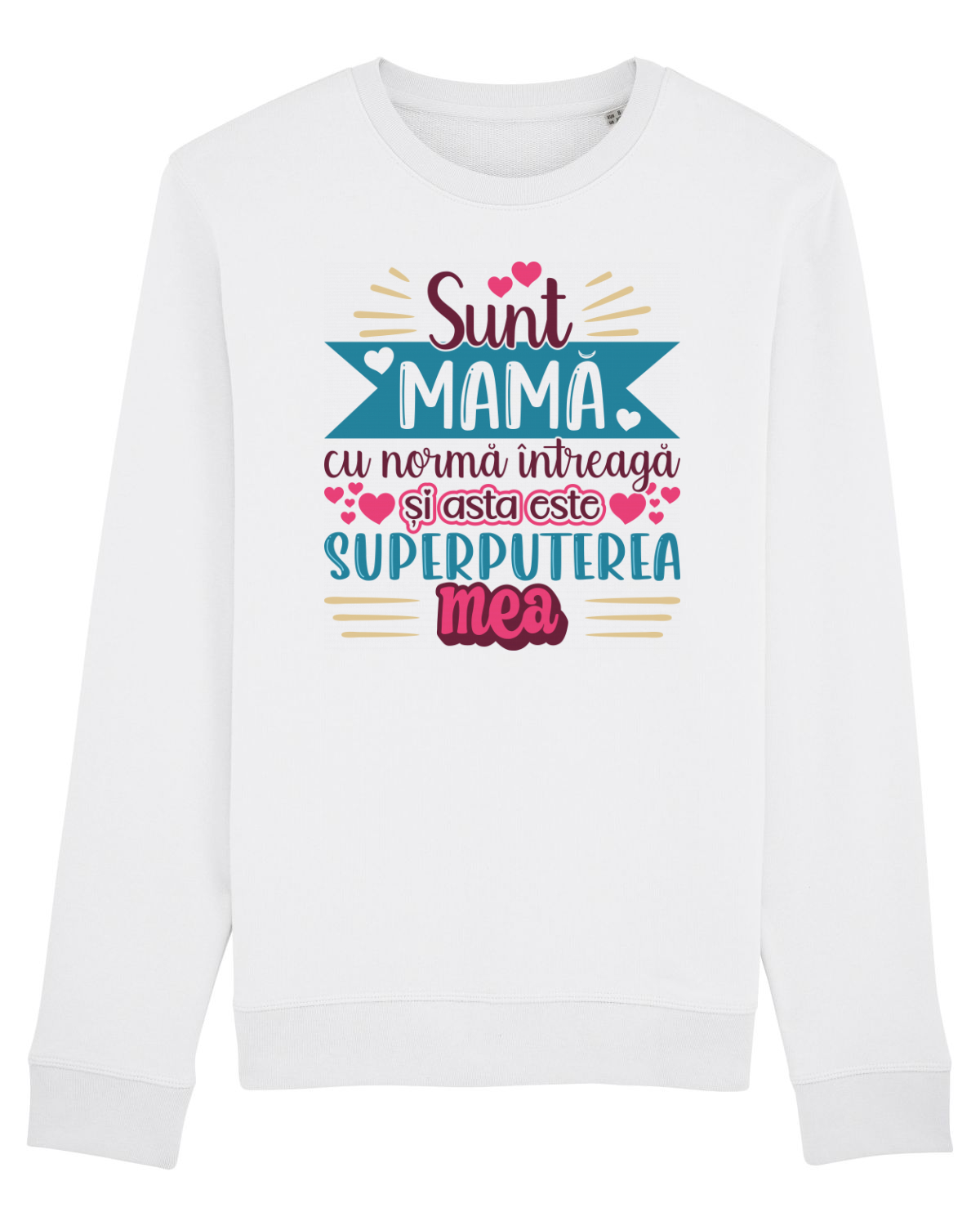 Bluză mânecă lungă Unisex Rise White