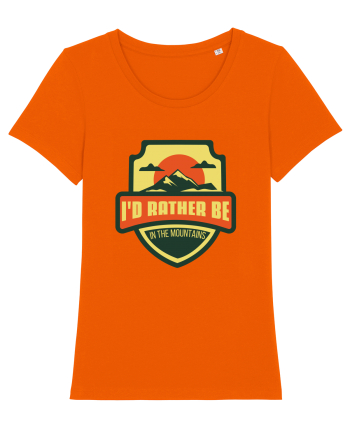 I'd Rather Be In The Mountains Bright Orange