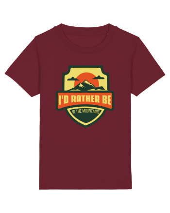 I'd Rather Be In The Mountains Burgundy