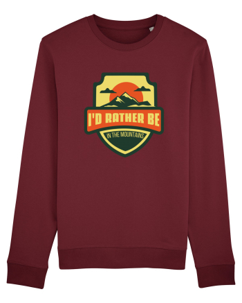 I'd Rather Be In The Mountains Burgundy