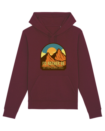 I'd Rather Be In The Mountains Burgundy