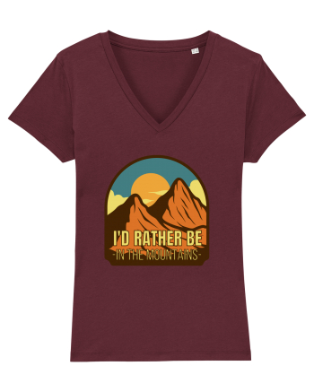 I'd Rather Be In The Mountains Burgundy