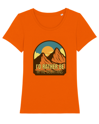 I'd Rather Be In The Mountains Bright Orange