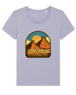 I'd Rather Be In The Mountains Tricou mânecă scurtă guler larg fitted Damă Expresser